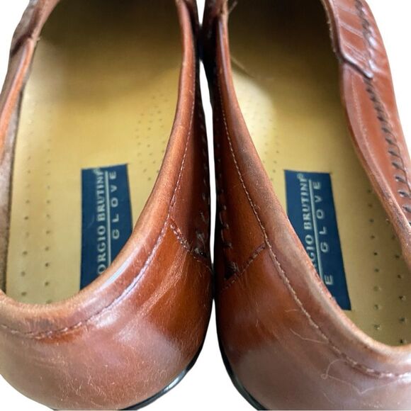 Men\'s Giorgio Brutini Cognac Brown Slip-on Leather  Loafers Size 10D main image 8
